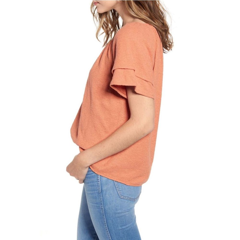 Madewell NWT Tiered Sleeve Crinkle Gauze Peasant Top sizes S, XS - Picture 4 of 14